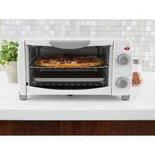 Load image into Gallery viewer, Mainstays 4-Slice White Toaster Oven with Dishwasher-Safe Rack &amp; Pan