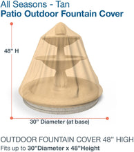 Load image into Gallery viewer, Budge All-Seasons Fountain Cover P9A13SF1, Tan (30 L x 30 W x 48 H)