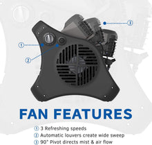 Load image into Gallery viewer, Lasko 7050 Misto Outdoor Misting Fan - Features Cooling Misters, Ideal for Camping, Patios, Picnics, &amp; more