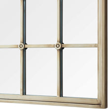 Load image into Gallery viewer, 50&quot; Arched Windowpane Mirror - Antique Pewter
