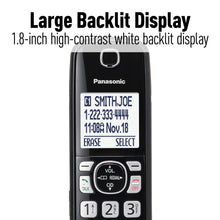 Load image into Gallery viewer, PANASONIC Link2Cell Bluetooth Cordless Phone System with Voice Assistant, Call Blocking and Answering Machine. DECT 6.0 Expandable Cordless System - 5 Handsets - KX-TGF575S (Silver)