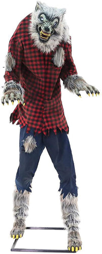 Halloween Decor Howling Werewolf 7 ft. Animated Realistic LCD Moving Eyes Plug-in