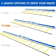 Load image into Gallery viewer, Yes4All Agility Ladder – Speed Agility Training Ladder with Carry Bag – 12 Rung (Yellow)