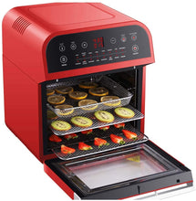 Load image into Gallery viewer, GoWISE USA Deluxe 12.7-Quarts 15-in-1 Electric Air Fryer Oven w/Rotisserie and Dehydrator + 50 Recipes