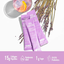 Load image into Gallery viewer, Vital Proteins Beauty Collagen Peptides Powder Supplement for Women, 120mg of Hyaluronic Acid - Enhance Skin Elasticity &amp; Hydration, 12g of Collagen Per Serving, Lavender Lemon - Stick Packs 14ct