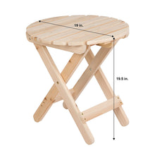 Load image into Gallery viewer, Shine Company 4108N Adirondack Round Folding Table, Natural