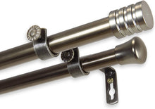 Load image into Gallery viewer, Lee Double Curtain Rod 28-48 inch - Antique Brass