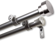 Load image into Gallery viewer, Rod Desyne Topper Double Curtain Rod 3/4 inch Dia Set