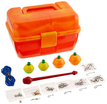 Load image into Gallery viewer, South Bend Worm Gear Tackle Box, 88 piece, Orange