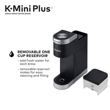 Load image into Gallery viewer, Keurig K-Mini Plus Single Serve K-Cup Pod Coffee Maker, with 6 to 12oz Brew Size, Stores up to 9 K-Cup Pods, Travel Mug Friendly