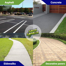 Load image into Gallery viewer, Green Gobbler Pet Safe Ice Melt Fast Acting Treatment | Magnesium Chloride Ice Melt Pellets | Pet &amp; Plant Safe Ice Melter (25lb Pail)