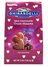 Load image into Gallery viewer, Ghirardelli Valentine&#39;s Day Milk Chocolate Duet Hearts Bag - 5.9oz