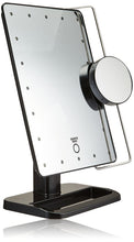 Load image into Gallery viewer, Sharper Image JS911B 8-Inch by 11-Inch Cordless LED Vanity Mirror and Charging Station