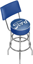 Load image into Gallery viewer, Trademark Gameroom Ford Swivel bar Stool with Back - Ford Genuine Parts