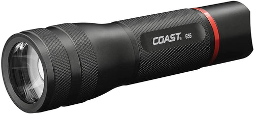 Coast G55 650 Lumen Focusing LED Flashlight, Batteries Included