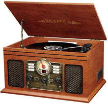 Load image into Gallery viewer, Victrola 6-in-1 Nostalgic Bluetooth Record Player with 3-Speed Turntable