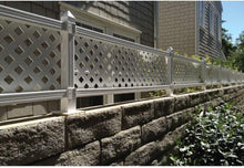 Load image into Gallery viewer, 1 ft. H x 4 ft. W White Modular Vinyl Lattice Fence Panel (4-Pack)