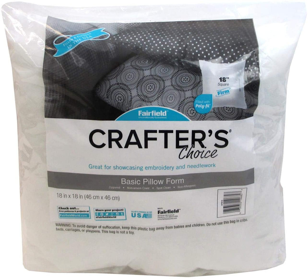 Fairfield Crafters Choice Square Pillow x 18in 4ct, 18