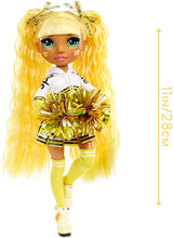 Load image into Gallery viewer, Rainbow High Cheer Sunny Madison – Yellow Cheerleader Fashion Doll with Pom Poms and Doll Accessories, Great Gift for Kids 6-12 Years Old