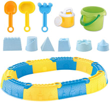 Load image into Gallery viewer, Vokodo 23 Piece Beach Toy Sand Castle Set Includes Molds Tools Bucket Shovel Rake Sifter And Watering Can Perfect For Outdoor Fun Kids Pretend Play Great Gift For Preschool Children Boys Girl Toddlers
