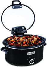 Load image into Gallery viewer, Crockpot Metallic Cooker with Hinged Lid, 6 quart, Black (SCCPVM600H-BI)