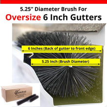 Load image into Gallery viewer, GutterBrush Simple Gutter Guard | for Oversize 6&quot; Gutters | Easy, No Tools DIY Gutter Leaf Guard (60 Ft.)