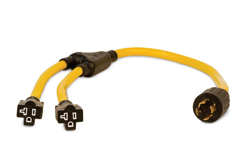 Champion 3-Foot 30-Amp 125/250-Volt Generator Y-Adapter (L14-30P to two 5-20R)