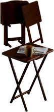 Load image into Gallery viewer, Mainstay 5pc Tray Table, Walnut