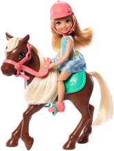 Load image into Gallery viewer, Barbie Club Chelsea Doll and Horse, 6-Inch Blonde, Wearing Fashion and Accessories, Gift for 3 to 7 Year Olds