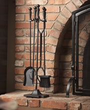 Load image into Gallery viewer, Uniflame 5-Piece Fireset with Ball Handles, Black