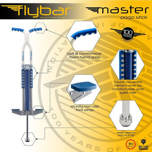 Flybar Foam Master Pogo Stick For Kids Boys & Girls Ages 9 & Up, 80 to 160 Lbs - Fun Quality Pogostick By The Original Pogo Stick Company