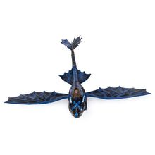 Load image into Gallery viewer, Dreamworks Dragons, Giant Fire Breathing Toothless, 20-inch Dragon with Fire Breathing Effects and Bioluminescent Color, for Kids Aged 4 and Up