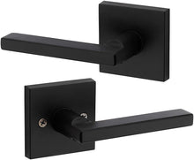 Load image into Gallery viewer, Kwikset Halifax Slim Square Lever Door Modern Contemporary Design Home Hallway Closet Passage Hardware handle