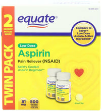 Load image into Gallery viewer, Equate Low Dose Aspirin Pain Reliever, 500 Count