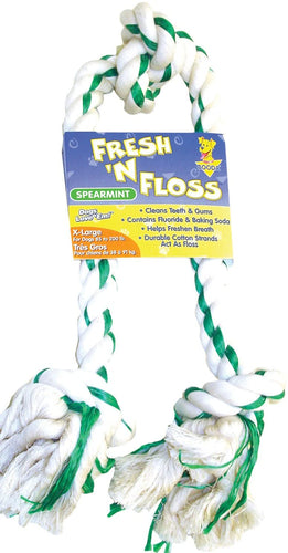 Fresh-N-Floss Three Knot Bone Dog Toy Size: X-Large