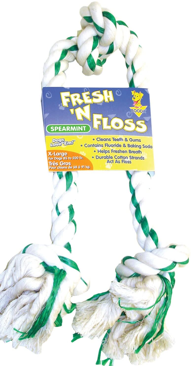 Fresh-N-Floss Three Knot Bone Dog Toy Size: X-Large