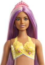 Load image into Gallery viewer, Barbie Dreamtopia Mermaid Doll, Approx. 12-Inch, Rainbow Tail, Purple Hair, for 3 to 7 Year Olds