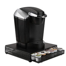 Load image into Gallery viewer, Mind Reader MTRAY-BLK Capacity K-Cup Coffee Pod Storage Organizer Drawer Metal Mesh, Black