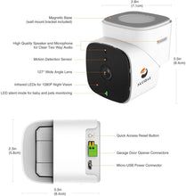 Load image into Gallery viewer, Alcidae Remotely Monitor and Control Garage Door Opener Through Phone, 2 Way Audio, 1080P Clear Image, Night Vision, Garager 2