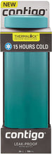 Load image into Gallery viewer, Contigo 2039256 Vacuum-Insulated Stainless Steel Water Bottle with a Quick-Twist Lid, 24 oz, Blue Corn