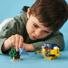 Load image into Gallery viewer, LEGO City Ocean Mini-Submarine 60263, Underwater Playset, Featuring a Toy Submarine, Pirate Treasure Chest, Hammerhead Shark Figure and a Pilot Minifigure, Great Gift for Kids, New 2020 (41 Pieces)