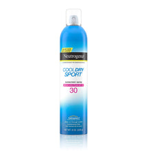 Load image into Gallery viewer, Neutrogena CoolDry Sport Sunscreen Spray, with Broad Spectrum SPF 30 UVA/UVB Protection, Sweat- &amp; Water-Resistant, Lightweight Oxybenzone and PABA-Free Sunscreen Spray, Oil-Free, 8 oz