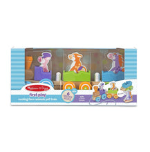 Load image into Gallery viewer, Melissa &amp; Doug First Play Wooden Rocking Farm Animals Pull Train