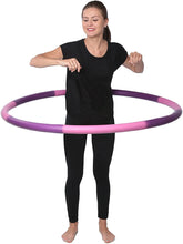 Load image into Gallery viewer, DG Sports 3 Pound Weighted Hula Hoop - Ideal for Aerobics Workouts, Hot Fitness &amp; Weight Loss Exercise - Comes Apart for Easy Storage