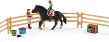 Load image into Gallery viewer, Schleich Horse Club 40-piece Riding School Playset with Riders and Horse Toys for Kids Ages 5-12