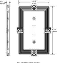 Load image into Gallery viewer, Franklin Brass 64474 Pineapple Single Toggle Switch Wall Plate/Switch Plate/Cover, Tumbled Antique Brass