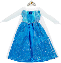 Load image into Gallery viewer, Ice Princess Children&#39;s Girl Halloween Dress Up Theme Party Roleplay &amp; Cosplay Costume, Girls, (S, M, L, XL) (Youth Small (3-4)) Blue