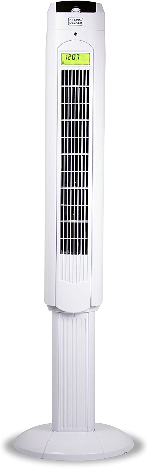 BLACK+DECKER 48-Inch Tower Fan with Remote, White