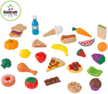 Load image into Gallery viewer, KidKraft Uptown Espresso Kitchen with 30 Piece Play Food Set
