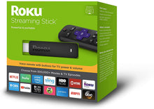 Load image into Gallery viewer, Roku Streaming Stick | Portable; Power-Packed Streaming Device with Voice Remote with Buttons for TV Power and Volume (2018)